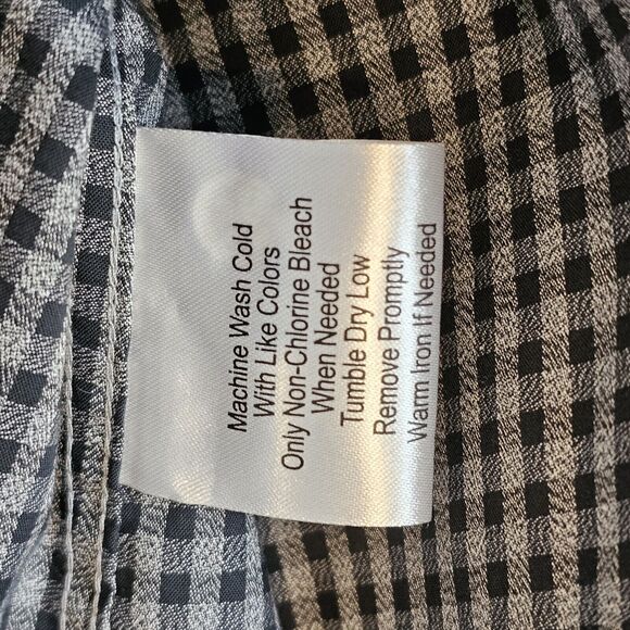 XL EGARA Men’s No-Iron Long Sleeve w/Flip Cuff Button Down Shirt Grey Check - Picture 10 of 12